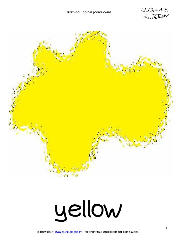 COLOR CARD - YELLOW